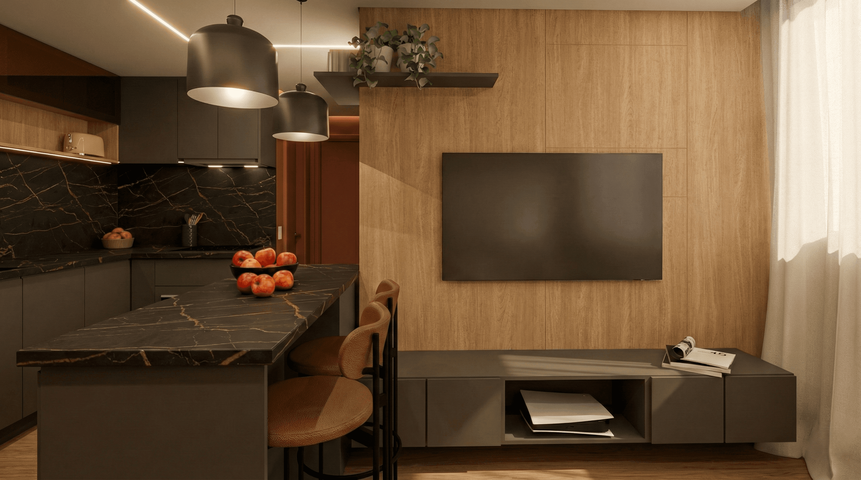 Interior Residencial de Alto Padrão - Ninho Verde