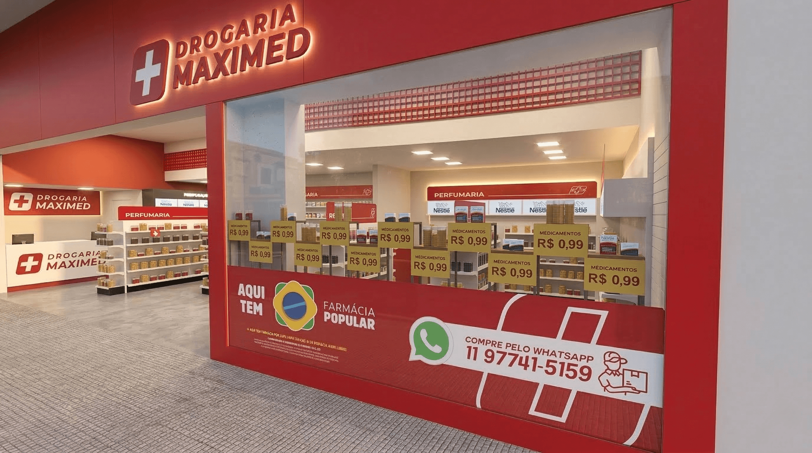 Projeto Maximed Farmácia - Aracá Interiores